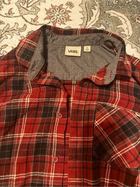 Vans Red and Black Plaid Flannel Shirt